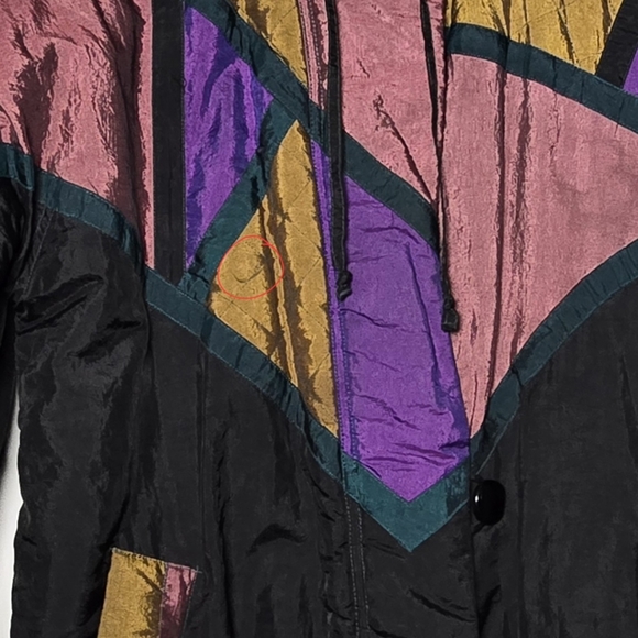 Vintage Retro 80s 90s Colorblock  Puffer Jacket Size Small - Picture 9 of 16